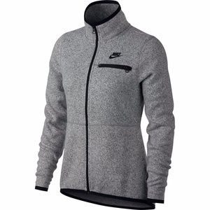 Nike Knitted Sweater Jacket Light Grey